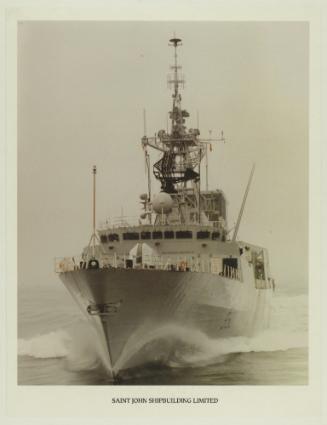 "HMCS HALIFAX" built by Saint John Shipbuilding Ltd. in 1988 operated by the Royal Canadian Navy