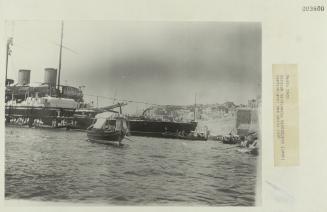 British battleship "CAMPERDOWN" docked in the Grand Harbour