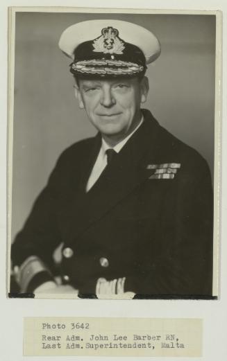 Rear Adm. John Lee Barber RN, Last Adm. Superintendent, Malta Drydocks