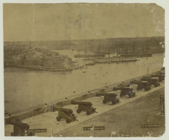 General view of the Three Cities from the Upper Barrakka, Valletta Malta