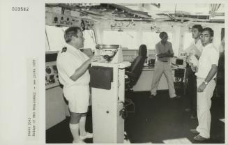 Crew members in the bridge of "HMS BROADSWORD" (1976)