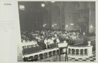 Crew members from "HMS BROADSWORD" (1976) attending a religious function in St. John's Co-Cathedral, Valletta Malta