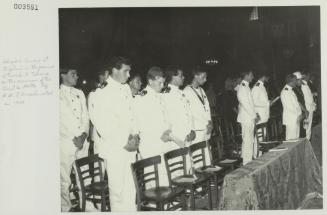 Crew members from "HMS BROADSWORD" (1976) attending a religious function in St. John's Co-Cathedral, Valletta Malta