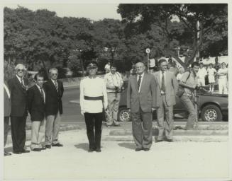 HE the President of Malta Dr. Censu Tabone at the Floriana parade grounds Malta