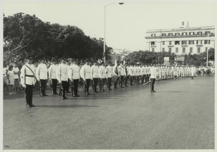 A parade from the Armed Forces of Malta in Floariana Malta