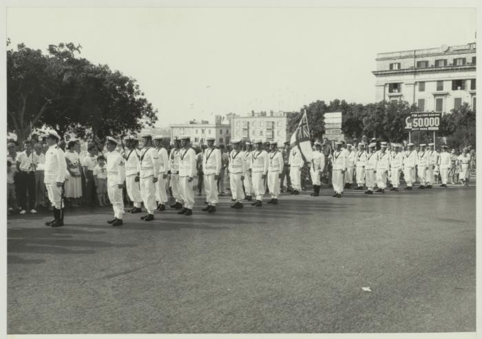 A parade from the Royal Navy in Floriana Malta