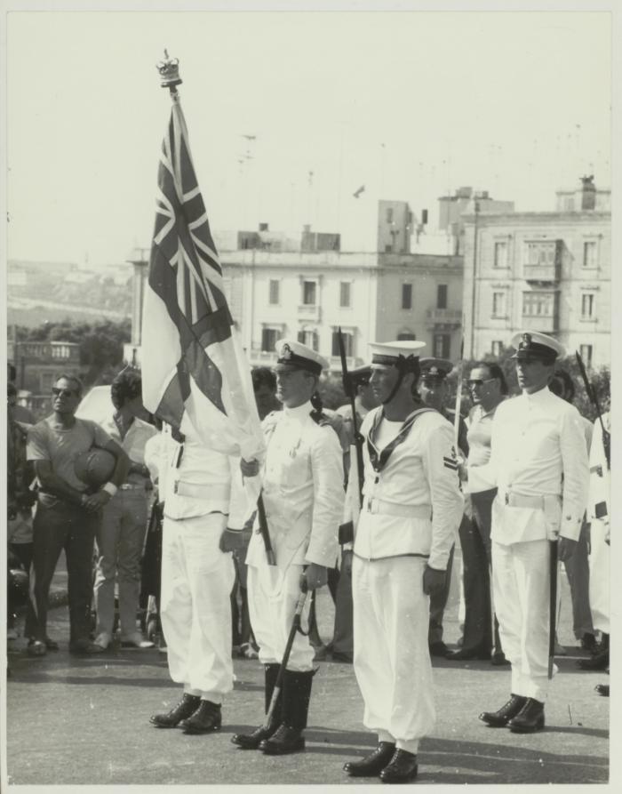 A parade from the Royal Navy in Floriana Malta