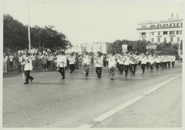 A parade from the Armed Forces of Malta in Floariana Malta