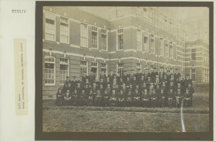 Naval students at the Royal Navy (RN) College, Dartmouth England