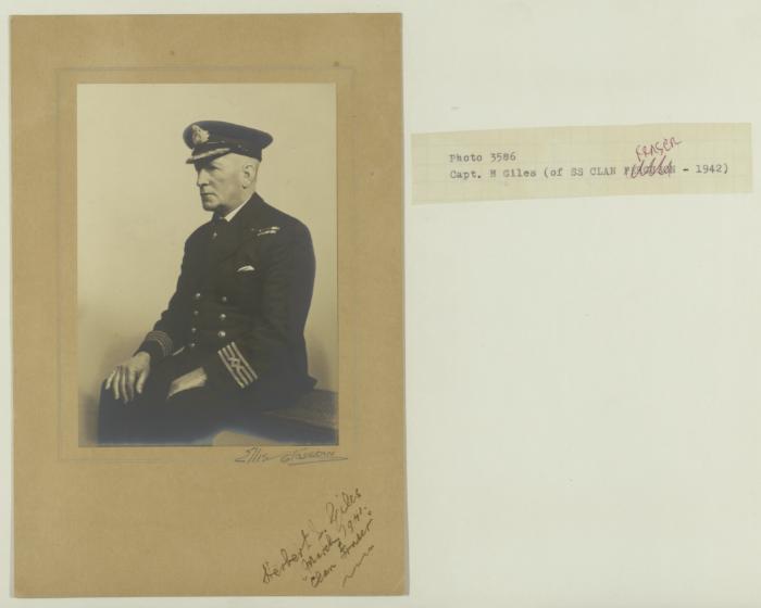 Capt. Herbert J. Giles in Malta 1941 of "SS CLAN FRASER"