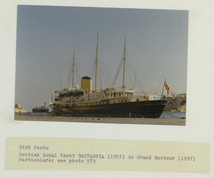 British Royal Yacht "BRITANNIA" (1953) in the Grand Harbour (1997)