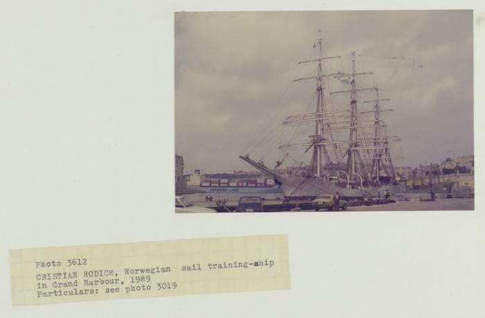 "CRISTIAN RODICH", a Norwegian sail training-ship docked in the Grand Harbour (1988-1989)
