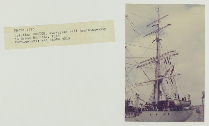 "CRISTIAN RODICH", a Norwegian sail training-ship docked in the Grand Harbour (1988-1989)