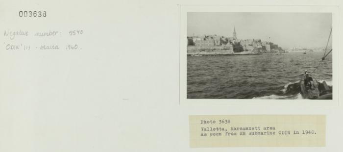 Valletta, Marsamxett area as seen from HM submarine "ODIN" in 1940