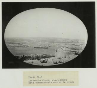 Lazaretto Creek, circa. 1980s, with Torpedoboats moored in creek