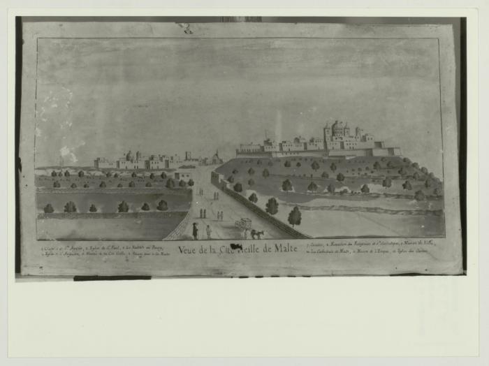 Mdina entrance via Rabat (circa. 1780)