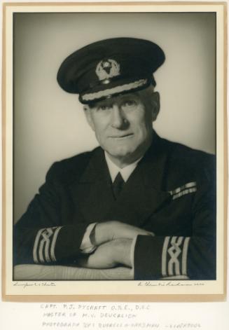 Captain P.J. Pycraft O.B.E, D.S.C. Master of "M.V. Deucalion"