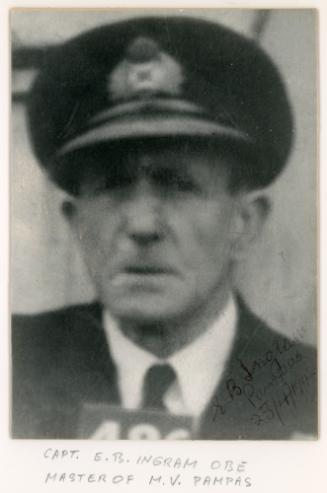 Captain E.B. Ingram O.B.E. Master of "M.V. PAMPAS"