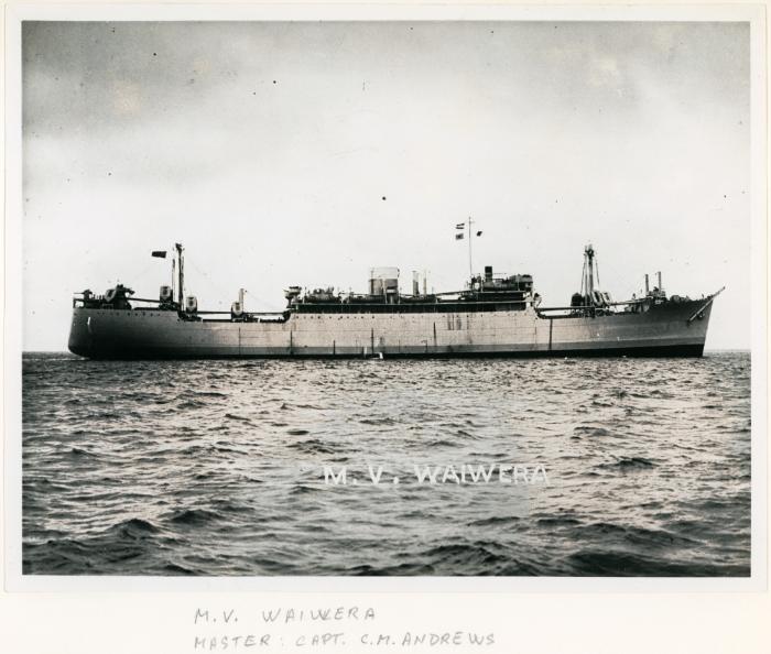 "M.V. WAIWERA" Master Captain C.M. Andrews