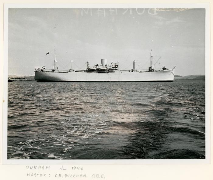 "DURHAM" in 1946, Master C.R. Pilcher O.B.E.