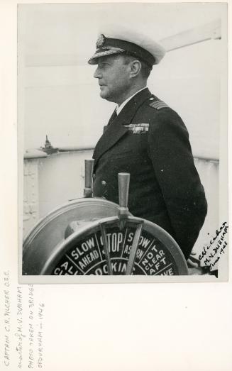 Captain C.R. Pilcher O.B.E. Master of "M.V. DURHAM"