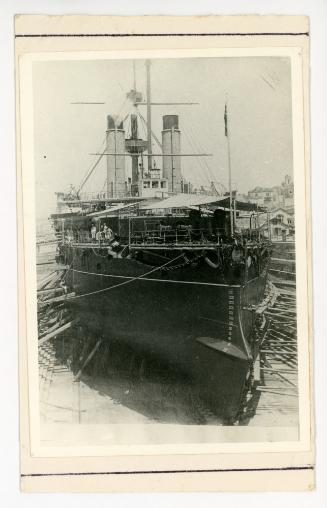 "HMS NILE" in the Malta drydock.