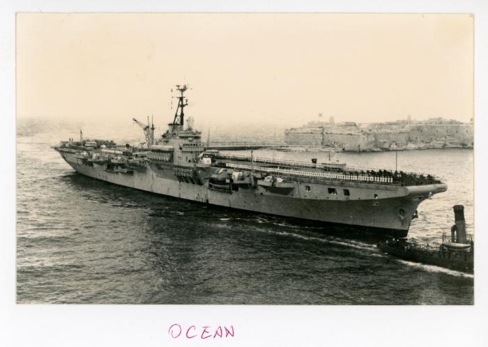 "OCEAN" exiting the Grand Harbour, Malta