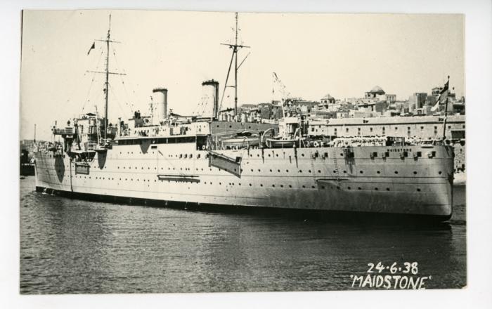 "MAIDSTONE" entering the Grand Harbour, Malta