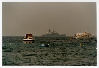 "HMS CORUNNA" at St. Paul's Bay, Malta (D97)
