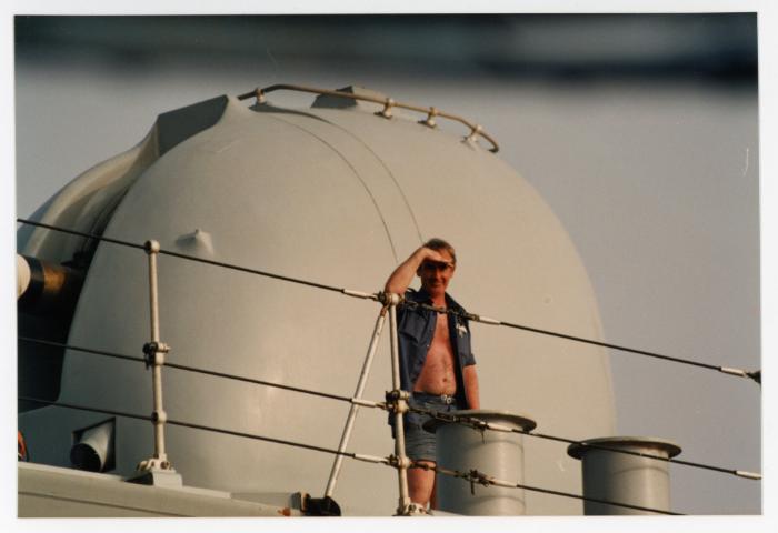 Man onboard "HMS ARK ROYAL"