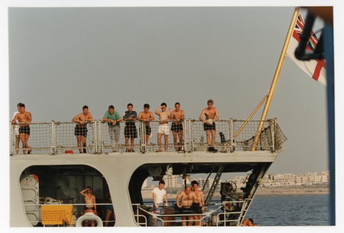Men onboard "HMS ARK ROYAL"