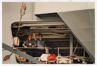 Men onboard "HMS ARK ROYAL"