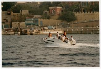 Men onboard Motor boat "S3726" in Malta