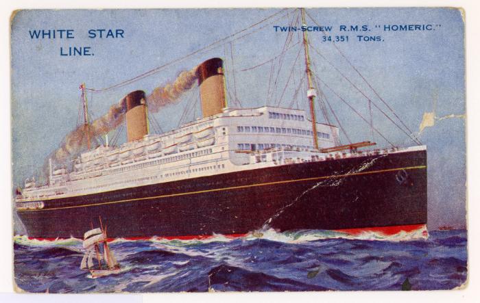 Passengership "HOMERIC" (1922) of the British White Star Line