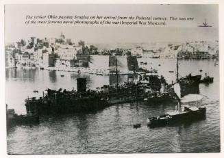The Tanker "OHIO" passing Senglea on her arrival from the Pedestal convoy