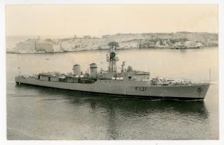 British Frigate type 81 "NUBIAN" (F131) (1960) in the Grand Harbour, Malta