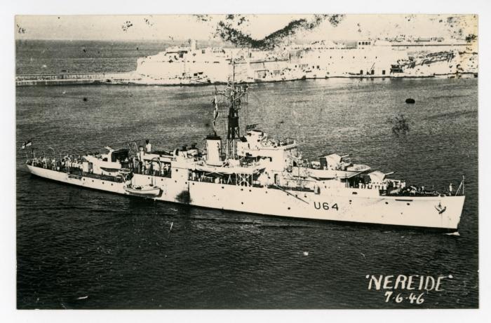 British Frigate, modified BLACK SWAN class, "NEREIDE" (U64) (1944)