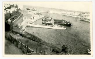British Landing ship, LST-3 type, "PUNCHER" (1944) in the Grand Harbour, Malta