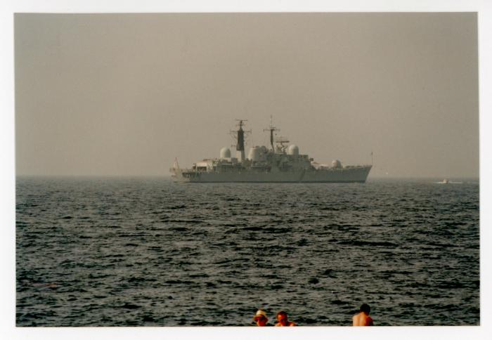 "HMS CORUNNA" at St. Paul's Bay, Malta (D97)