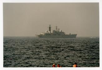 "HMS CORUNNA" at St. Paul's Bay, Malta (D97)