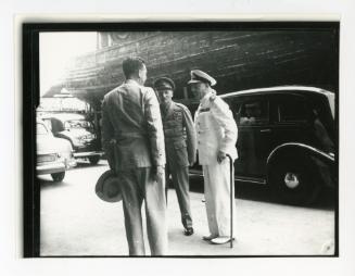 British naval officials in the Malta Dockyard