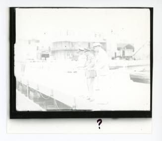 British naval officials in the Malta Dockyard