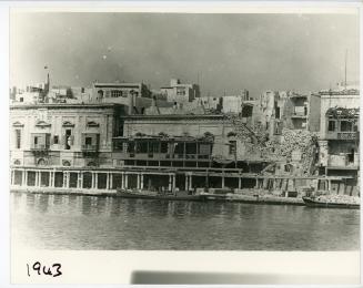 Demolished buildings along Xatt il-Forn, Birgu after WWII