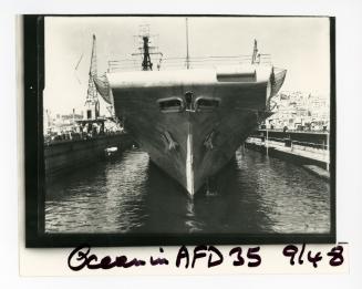 "HMS OCEAN" in A.F.D. (Admiralty Floating Dock) No. 35