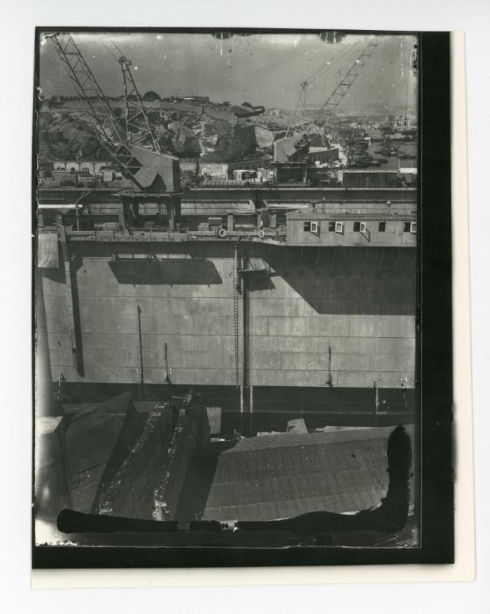 Sections of the A.F.D. (Admiralty Floating Dock) No. 35 being joined