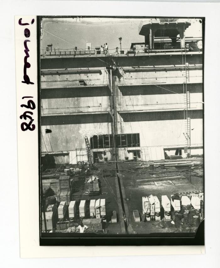 Sections of the A.F.D. (Admiralty Floating Dock) No. 35 being joined