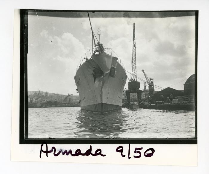 "HMS ARMADA" (R14) in Dock
