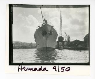"HMS ARMADA" (R14) in Dock