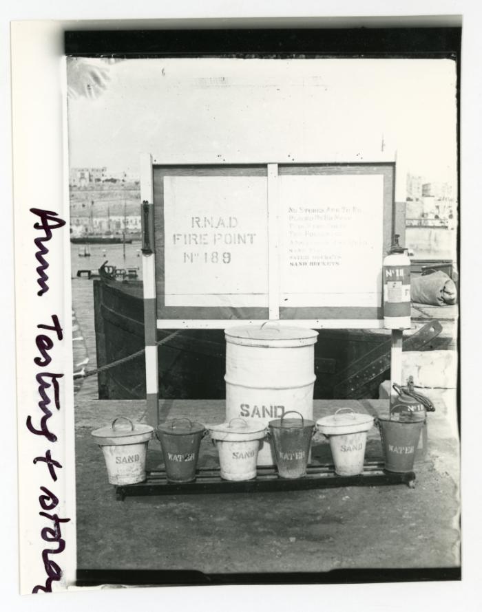 R.N.A.D. (Royal Naval Armanent Depot) testing storage