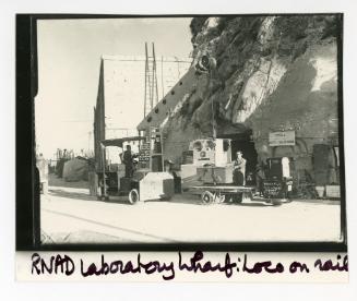 R.N.A.D. (Royal Naval Armanent Depot) Laboratory Wharf locomotive on rail
